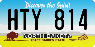 ND license plate HTY814