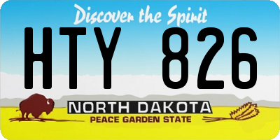 ND license plate HTY826