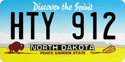ND license plate HTY912