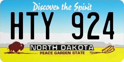 ND license plate HTY924