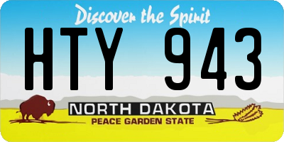 ND license plate HTY943