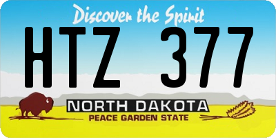 ND license plate HTZ377