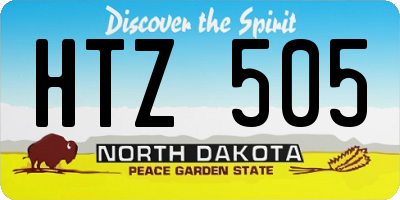ND license plate HTZ505