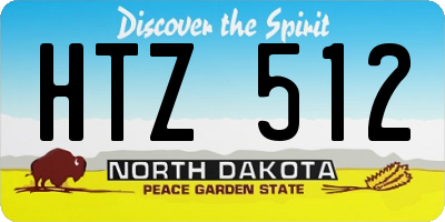 ND license plate HTZ512
