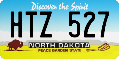 ND license plate HTZ527