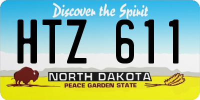 ND license plate HTZ611