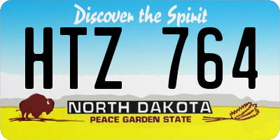 ND license plate HTZ764