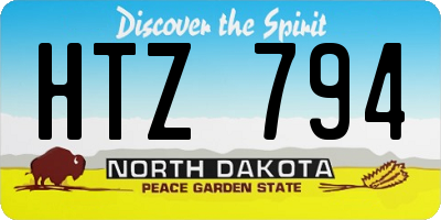 ND license plate HTZ794