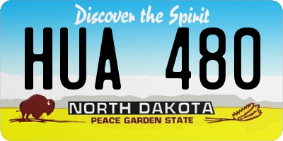 ND license plate HUA480