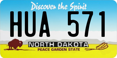 ND license plate HUA571