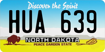 ND license plate HUA639