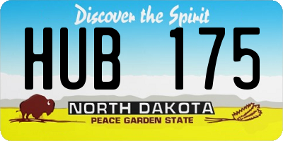 ND license plate HUB175