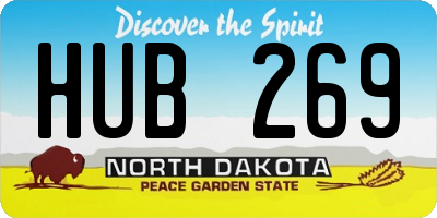 ND license plate HUB269