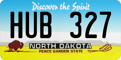 ND license plate HUB327