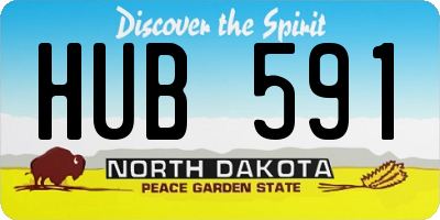 ND license plate HUB591