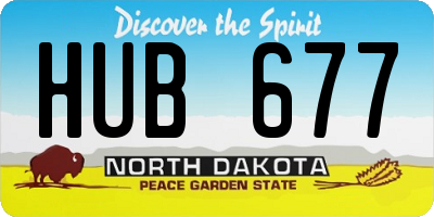 ND license plate HUB677