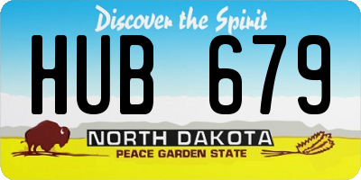 ND license plate HUB679