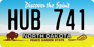 ND license plate HUB741