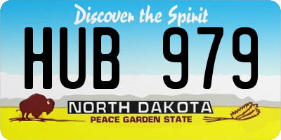 ND license plate HUB979