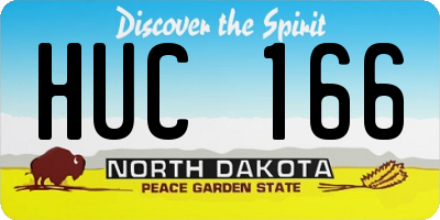 ND license plate HUC166