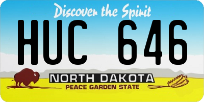 ND license plate HUC646