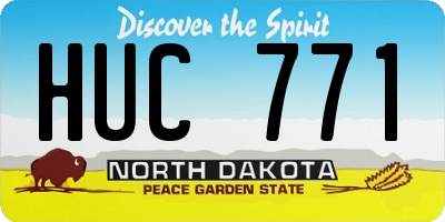 ND license plate HUC771