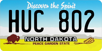 ND license plate HUC802