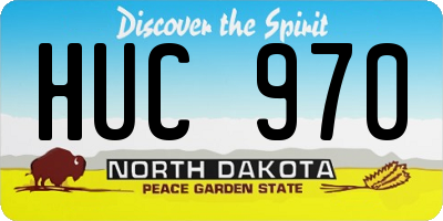 ND license plate HUC970