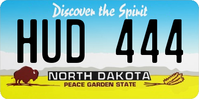 ND license plate HUD444