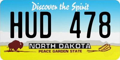 ND license plate HUD478