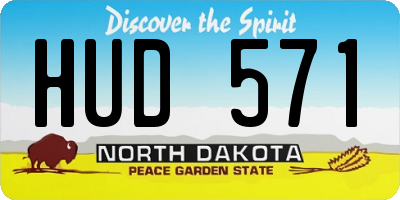 ND license plate HUD571