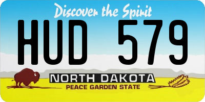 ND license plate HUD579