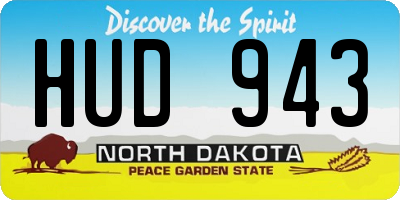 ND license plate HUD943