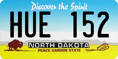 ND license plate HUE152