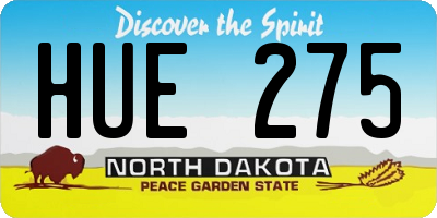 ND license plate HUE275