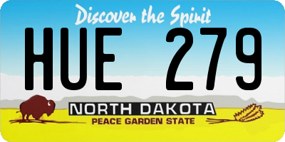 ND license plate HUE279