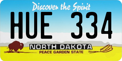 ND license plate HUE334