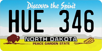 ND license plate HUE346