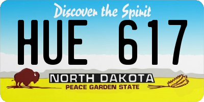 ND license plate HUE617