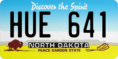 ND license plate HUE641