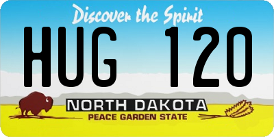 ND license plate HUG120