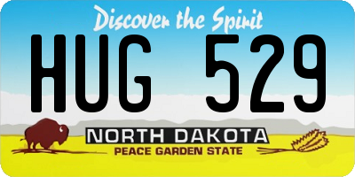 ND license plate HUG529
