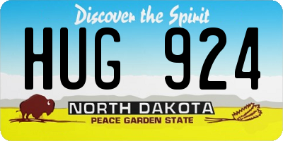 ND license plate HUG924