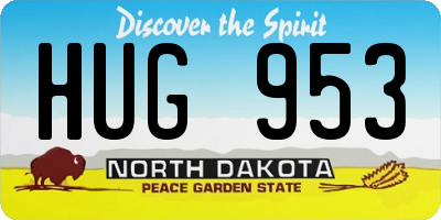ND license plate HUG953
