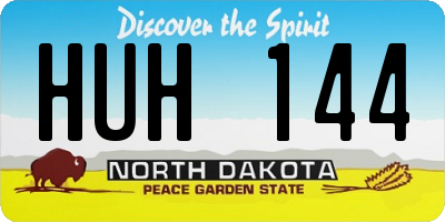 ND license plate HUH144