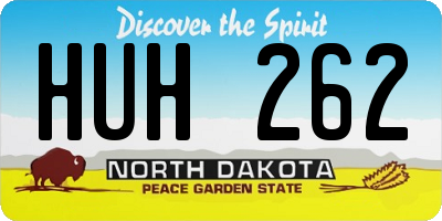 ND license plate HUH262