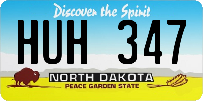 ND license plate HUH347