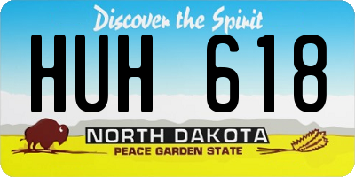 ND license plate HUH618