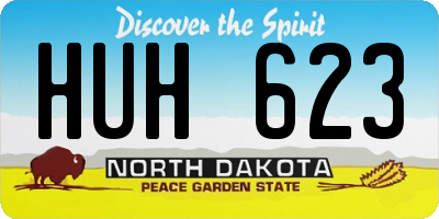 ND license plate HUH623