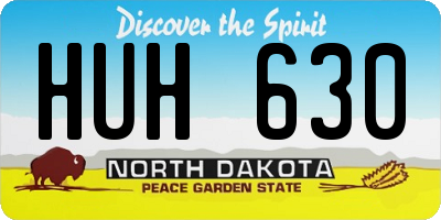 ND license plate HUH630